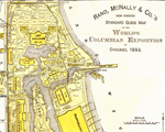 Portion of an 1893 Rand McNally map of the exposition grounds.